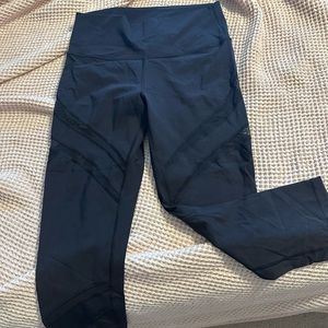 Lululemon align black 28inch leggings with mesh detail